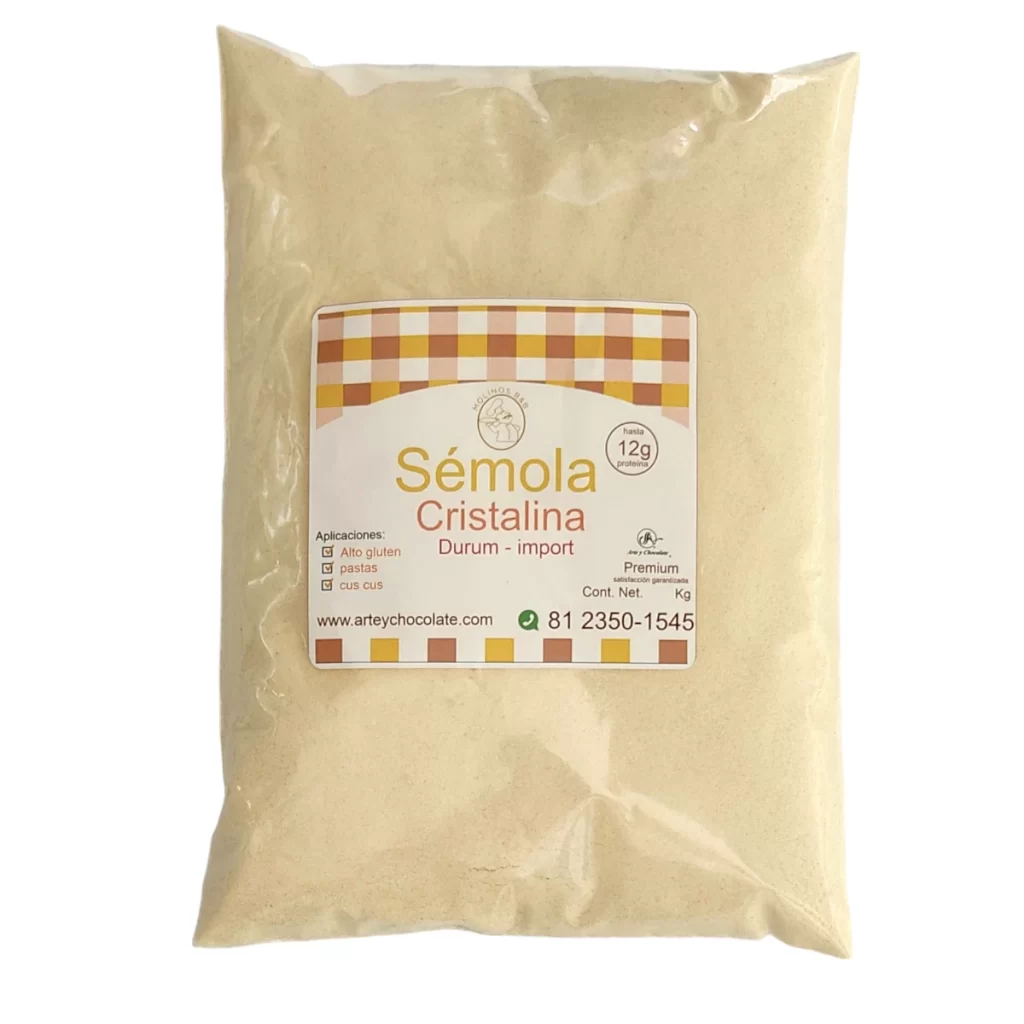 Harina de semola semolina cristalina de durum importado marca B&B 1kg