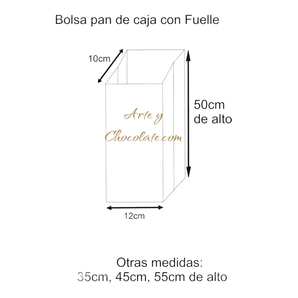 Medidas Bolsa celofan super cristalina GROSOR calibre 35 ideal para embolsar y conservar productos de pastelería, galletitas y dulces tamaño 50cm