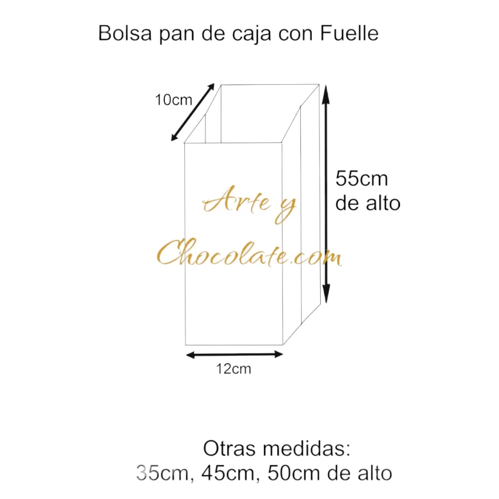 Medidas Bolsa celofan super cristalina GROSOR calibre 35 ideal para embolsar y conservar productos de pastelería, galletitas y dulces tamaño 55cm